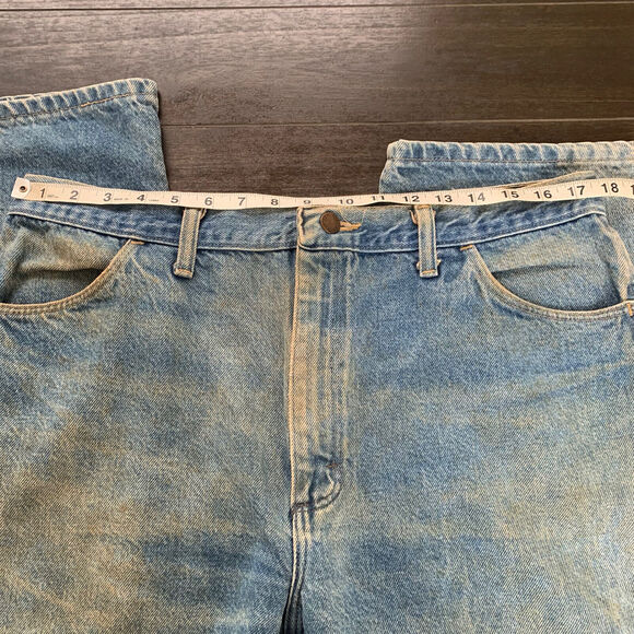 Vintage Rustler Jeans Mens Regular Fit Straight Blue Size 38x30 (Actual 35x29) - Picture 13 of 16